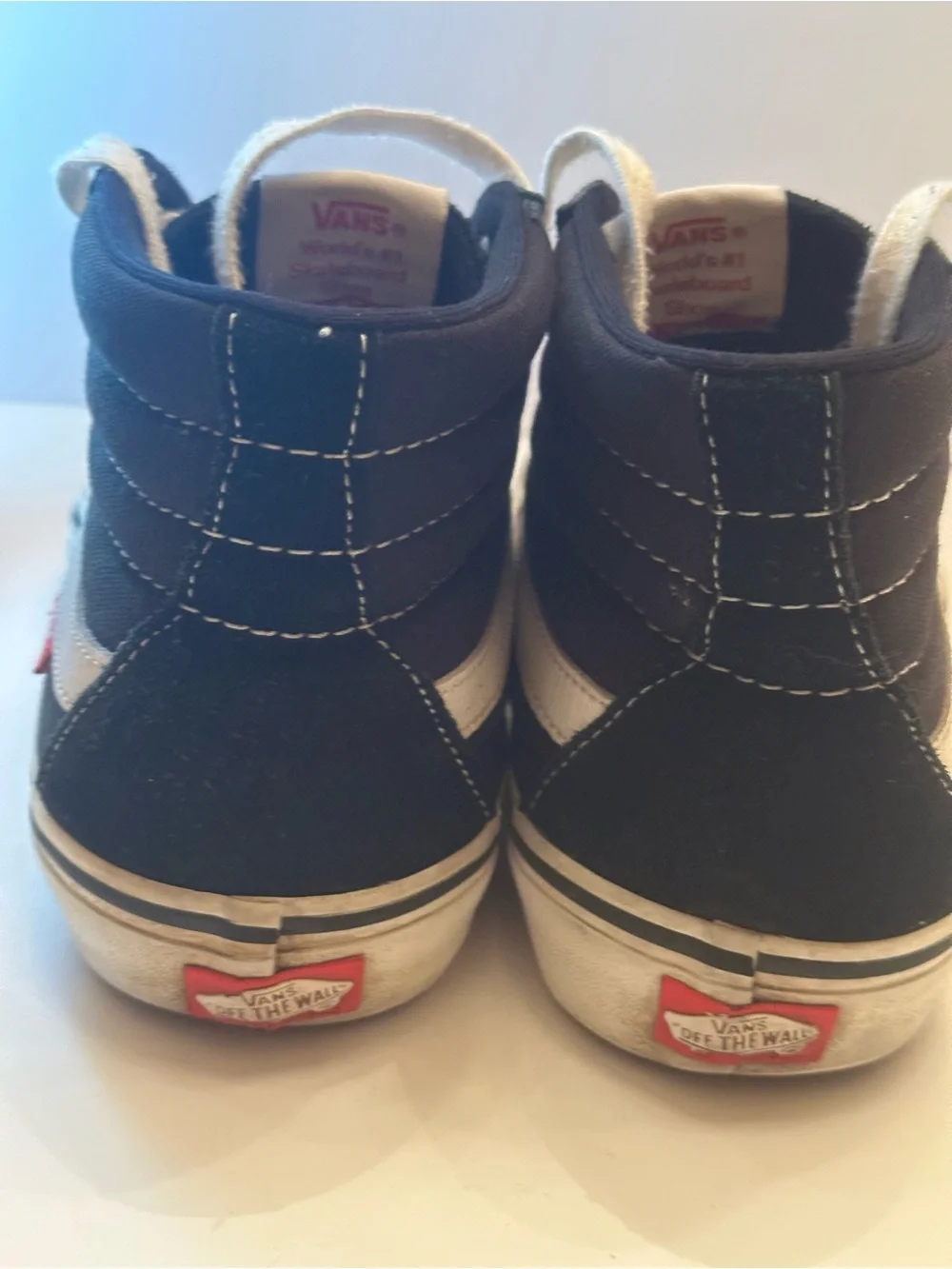 Vans Black & White High-Top Skate Sneakers